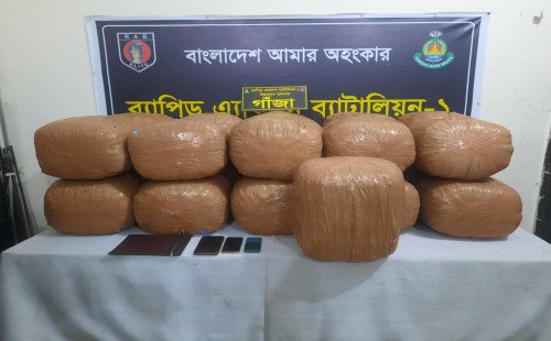 গাজীপুরের পূবাইলে ট্রাক ভর্তি গাঁজাসহ তিন মাদক কারবারি গ্রেফতার 