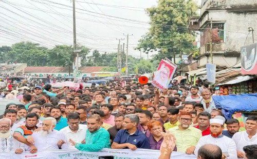 গফরগাঁওয়ে জুলাই গণঅভ্যুত্থান দিবসে বিএনপির বিজয় মিছিল ও সমাবেশ 