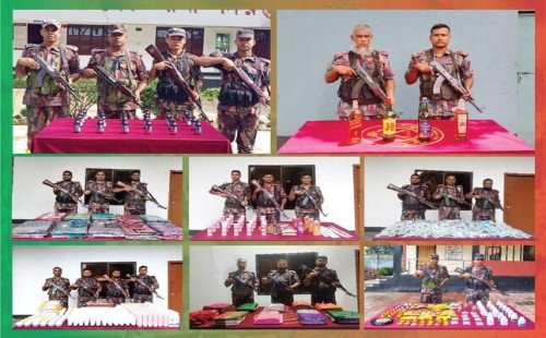 বেনাপোলে বিজিবির অভিযানে বিপুল মাদক ও চোরাচালান পণ্য জব্দ 