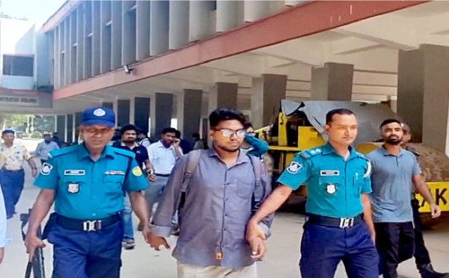 রুয়েটে নিষিদ্ধ ছাত্র সংগঠন ছাত্রলীগের  সাংগঠনিক সম্পাদক সাজ্জাদকে থানায় সোপর্দ। 